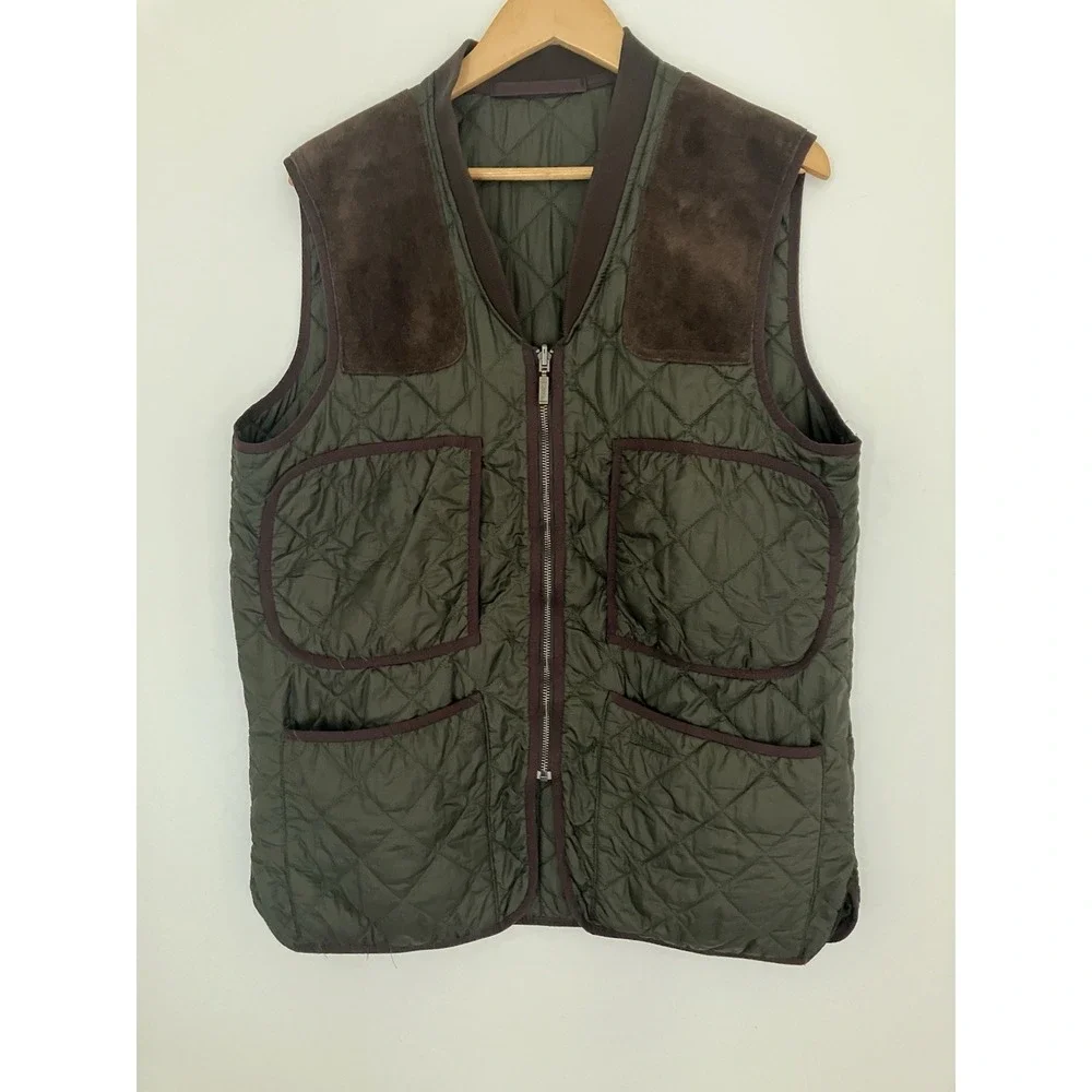 Barbour Keeperwear Quilted Shooting Vest Men's Size Large Huntercore